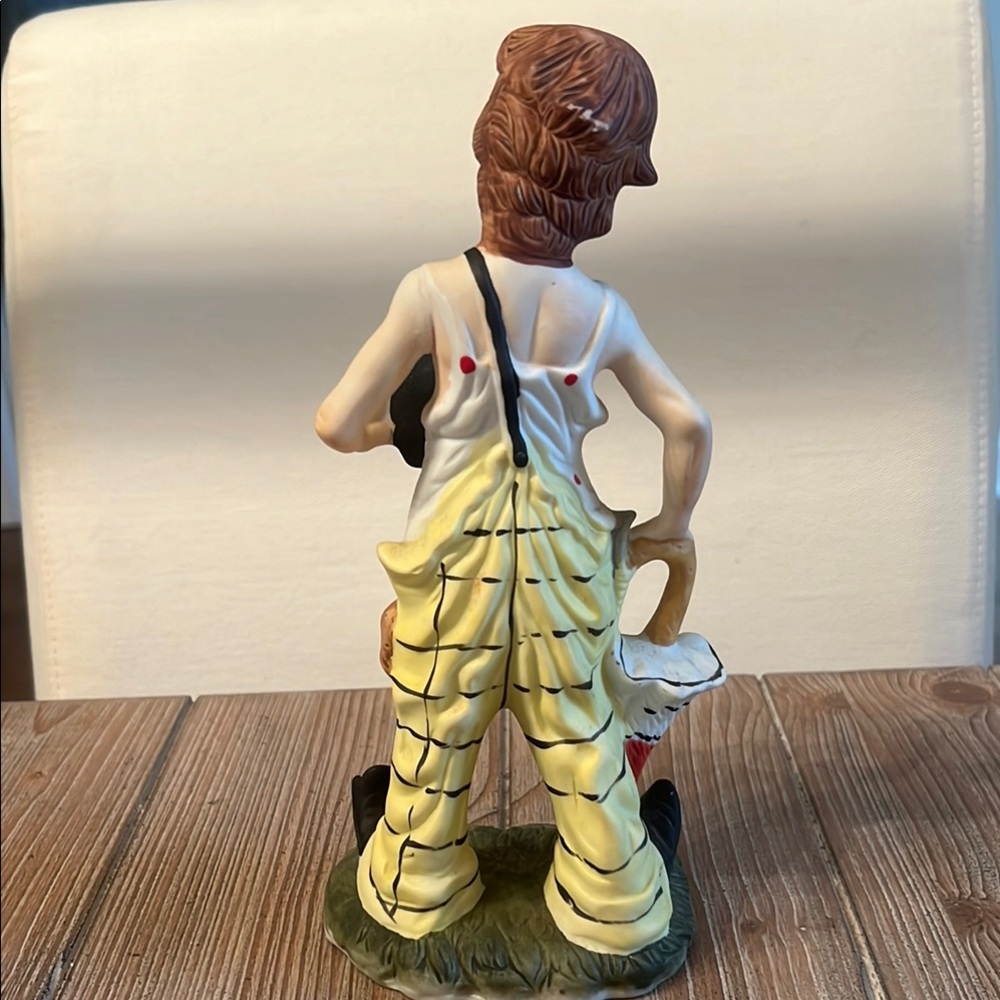 Charming Clown Figurine in Cream and Yellow - Picture 3 of 4